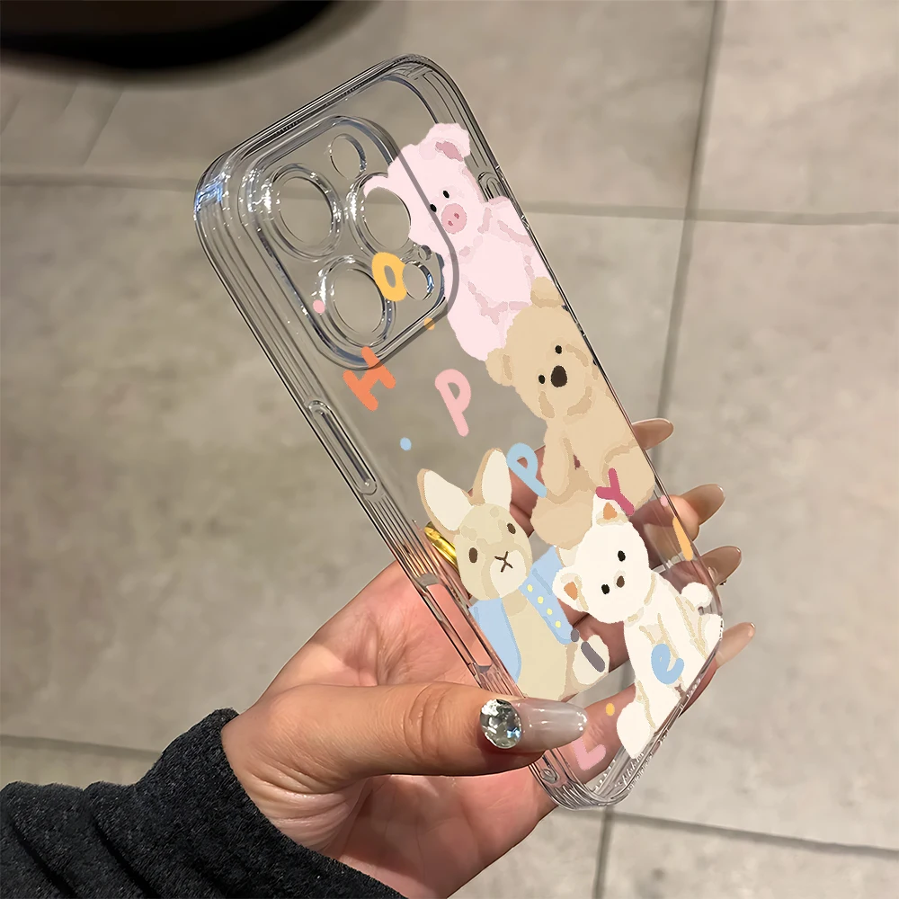 Plüschtierbuchstaben Silikon Handyhülle für iPhone 17 16 15 14 13 12 11 Pro Xs Max Air Mini 7 8 6 6s Plus SE 2020 2022 Cover