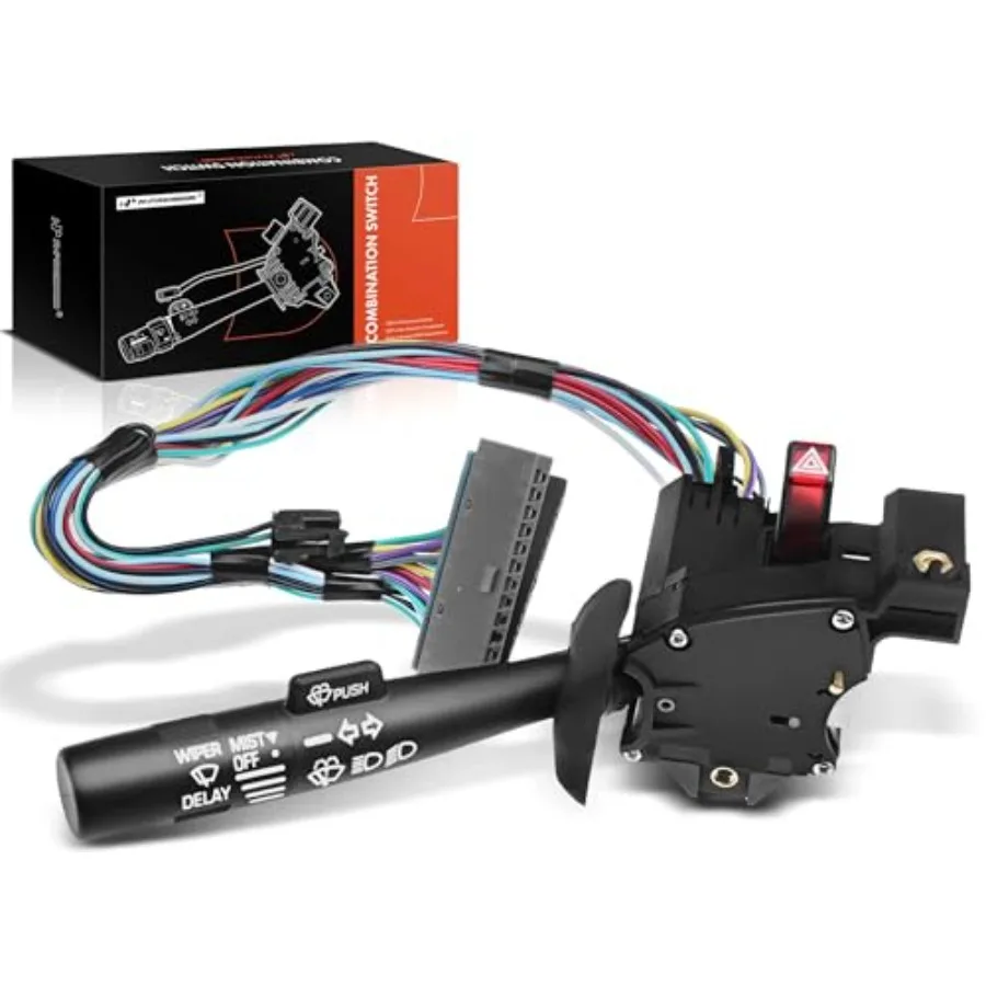 

Turn Signal Switch, Windshield Wiper Multifunction Switch Compatible with Chevy, GMC, Cadillac Vehicles, Tahoe 1995-2000, Subur