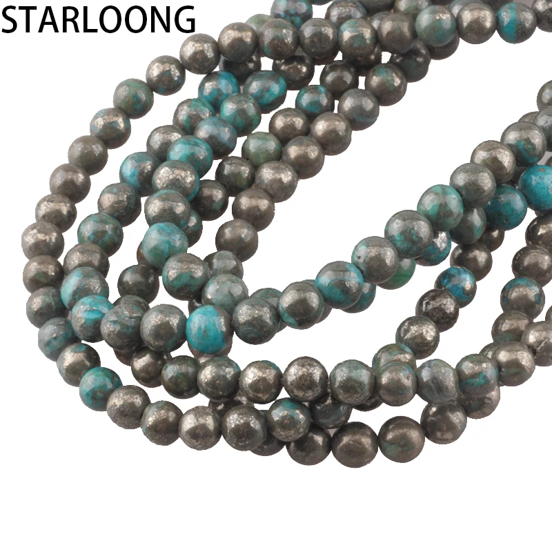 1pack/lot Natural Stone Green Turquoise Loose Spacer Hematite Beads For DIY Jewelry Necklace Bracelet Making 6/8/10MM