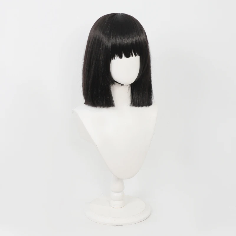 لعبة أنيمي ليمبوس شركة Ryoshu شعر مستعار تأثيري أسود مقاومة للحرارة الاصطناعية الشعر هالوين كرنفال الدعائم الطرف للنساء الرجال