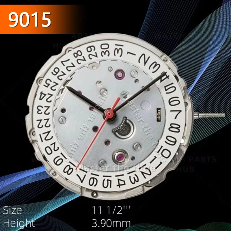 시계 수리용 9015 일본 고품질 무브먼트, 날짜 포함, 3 시 위치