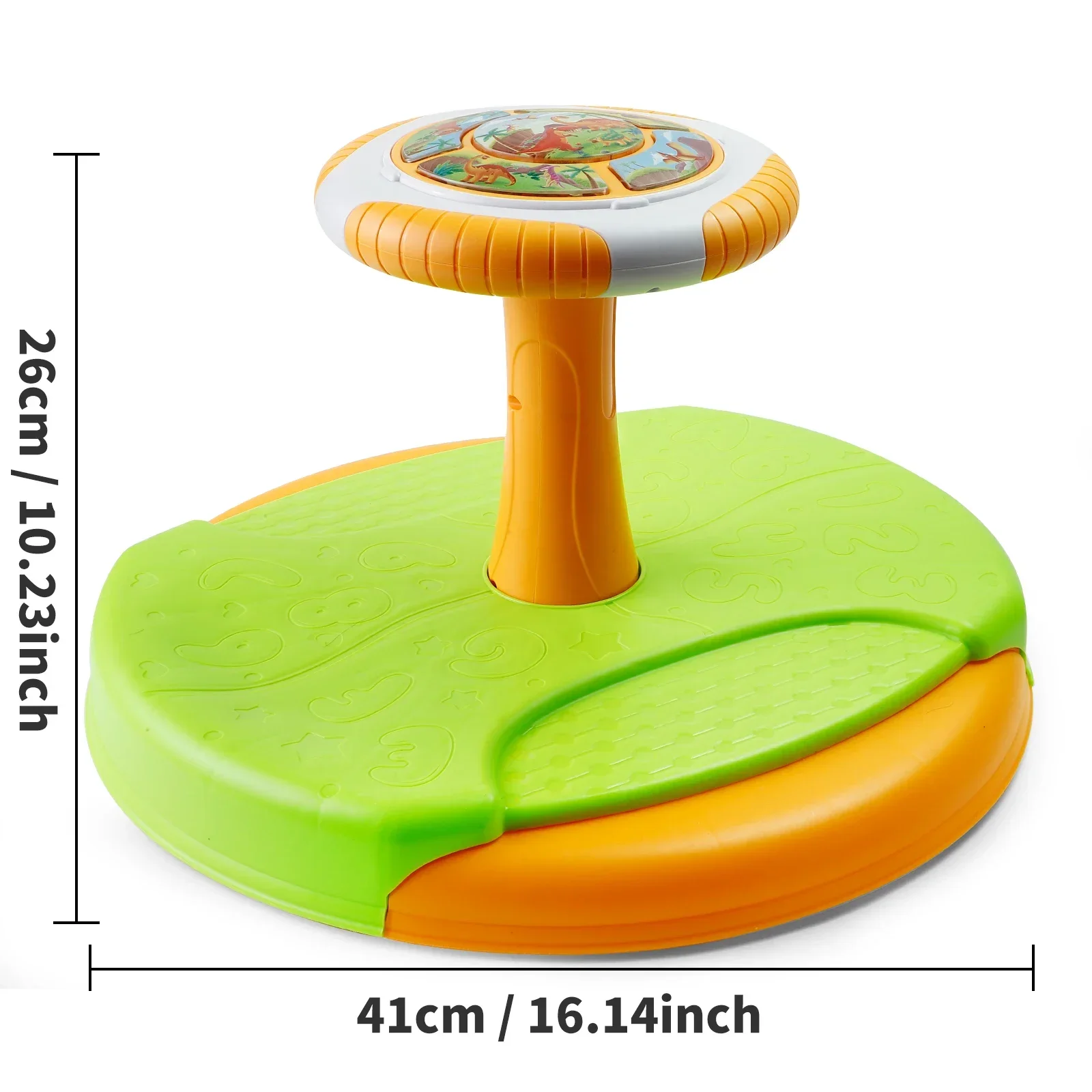 座って回転するおもちゃ、360 °   LEDライトと音楽付き回転シート、感覚玩具、男の子/女の子の誕生日、クリスマス、ドライバーなし