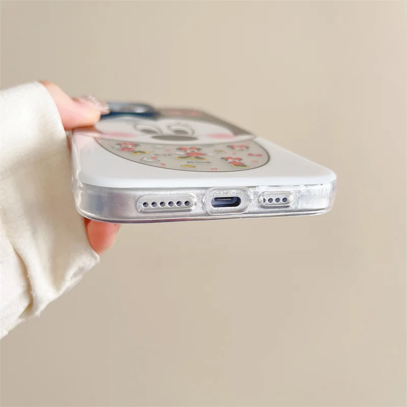 Luxus Laser Liebe Cartoon Nette Mickey Minnie Telefon Fall Für iPhone 13 14 15 16 Pro Max Cartoon Nette Paar schützen Abdeckung