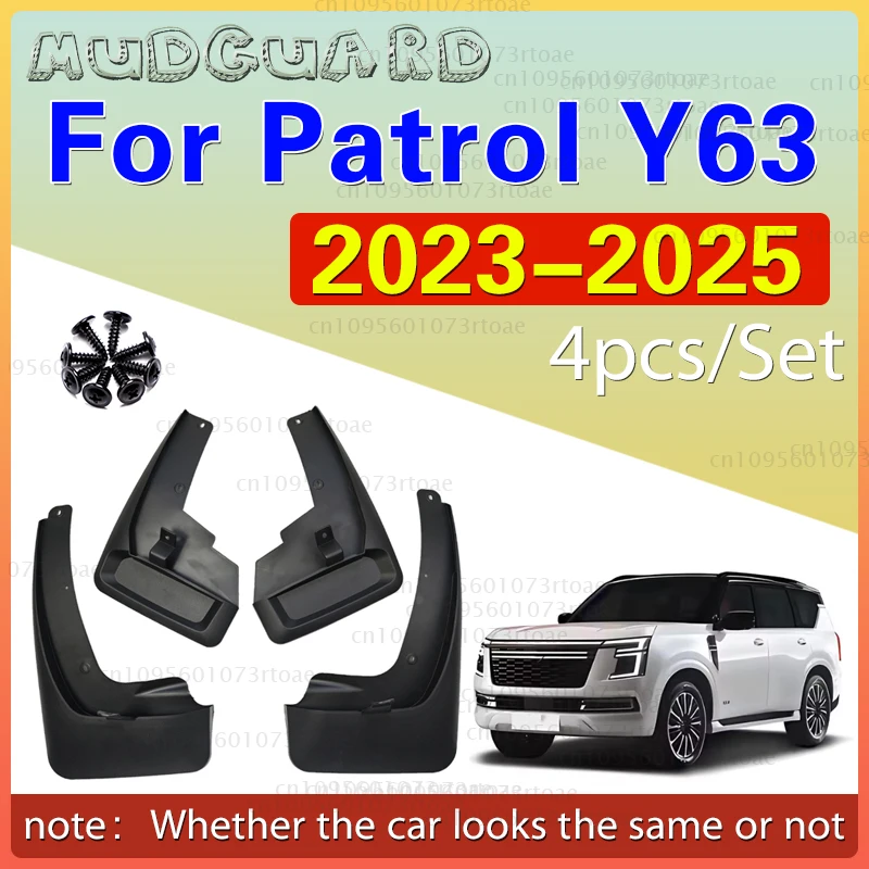 

2023 2024 2025 FOR Nissan Patrol Y63 Mudguard Fender Mud Flaps Guard Splash Mudflaps Car Accessories Front Rear 4pcs