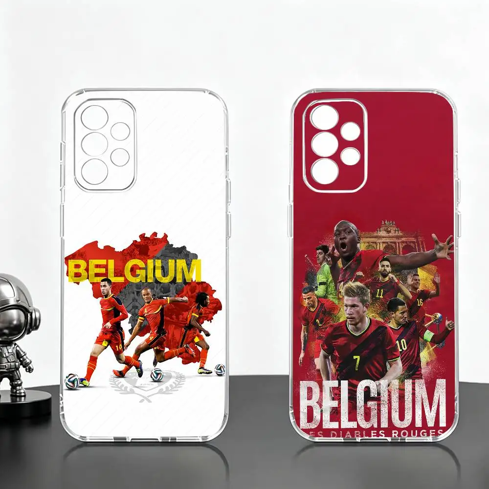 For B-Belgium football team  Phone Case For Samsung S25,S24,S21,S22,S23,S30,Ultra,S20,Plus,Fe Transparent Cover