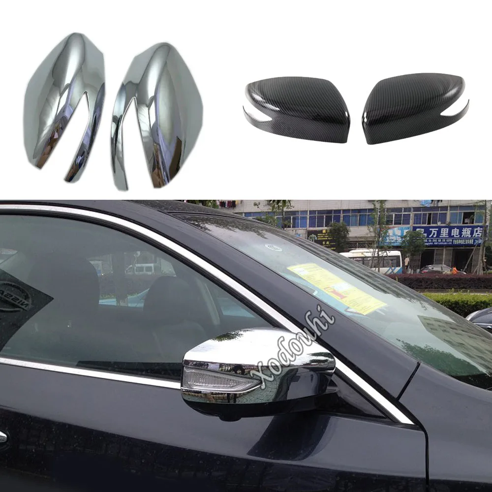 Car ABS Chrome For Nissan Altima Teana 2013 2014 2015 2016 2017 2018 Stick Rear View Rearview Side Glass Mirror Cover Trim Frame