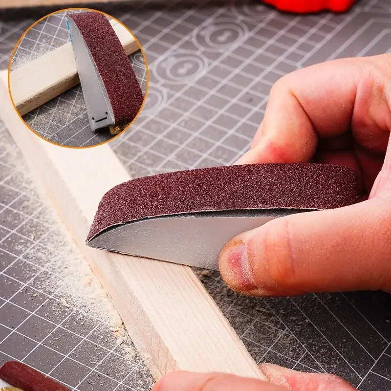 4Pcs/Set Sandpaper Stick Fixing Clamp Sandpaper Holder Aluminum Alloy Sanding & Rust Removal Rack Polishing Hand DIY Tool