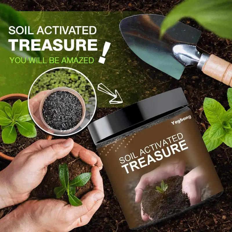 

100g/200g Soil Activator For Raised Garden Beds Soil Activatation Potting Mix Potassium Humate Plants Growing Fertilizers