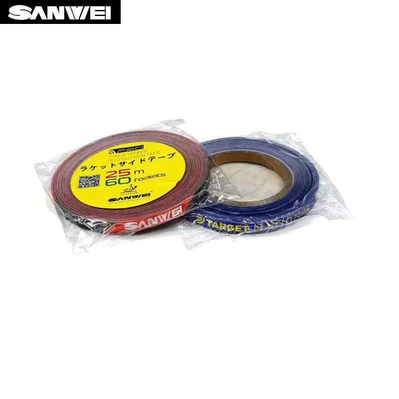 1cm*25M SANWEI Table Tennis Racket Edge Tape Side Protector Ping Pong Bat Protection Tape Original TARGET National