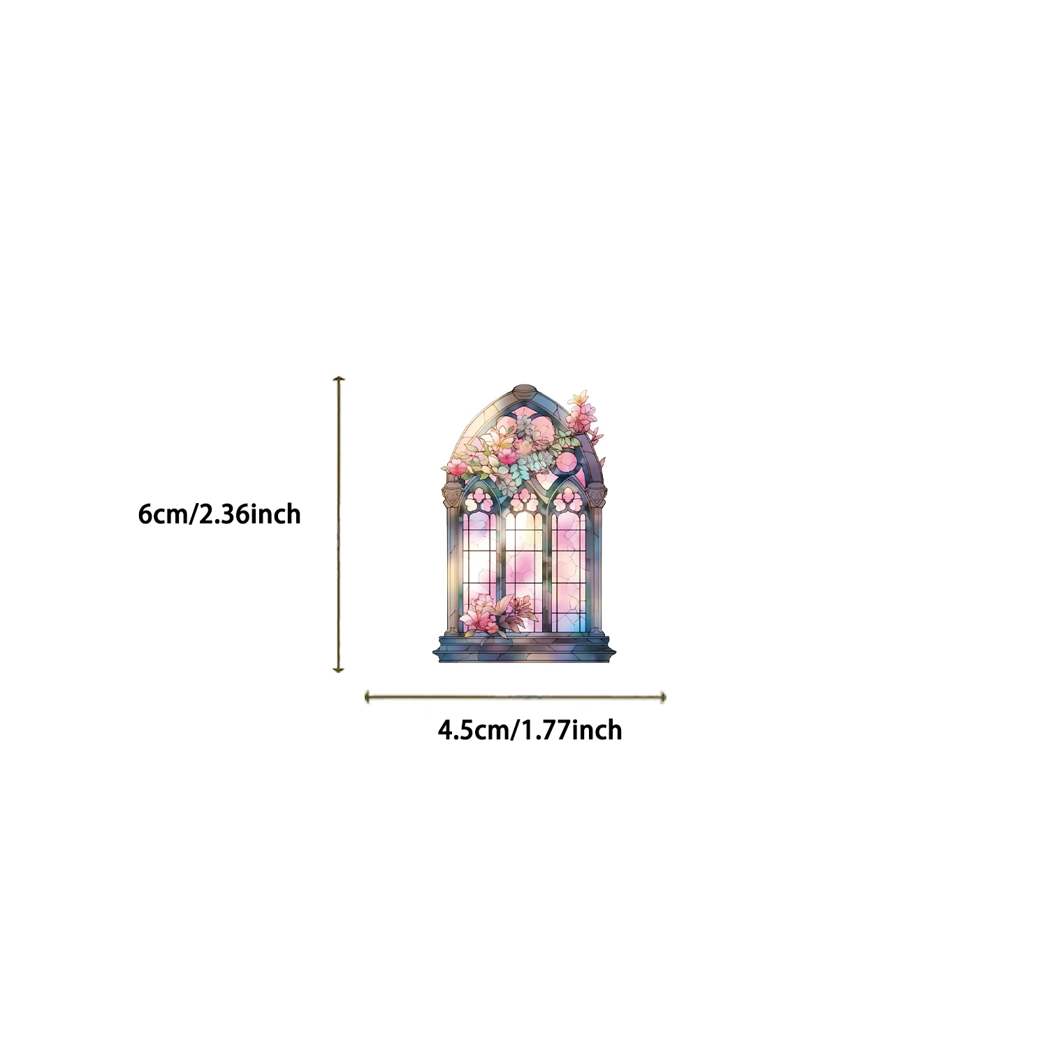 50PCS Church Window Fun Stickers DIY Phone Case Laptop Water Cup Computer Toy Stickers