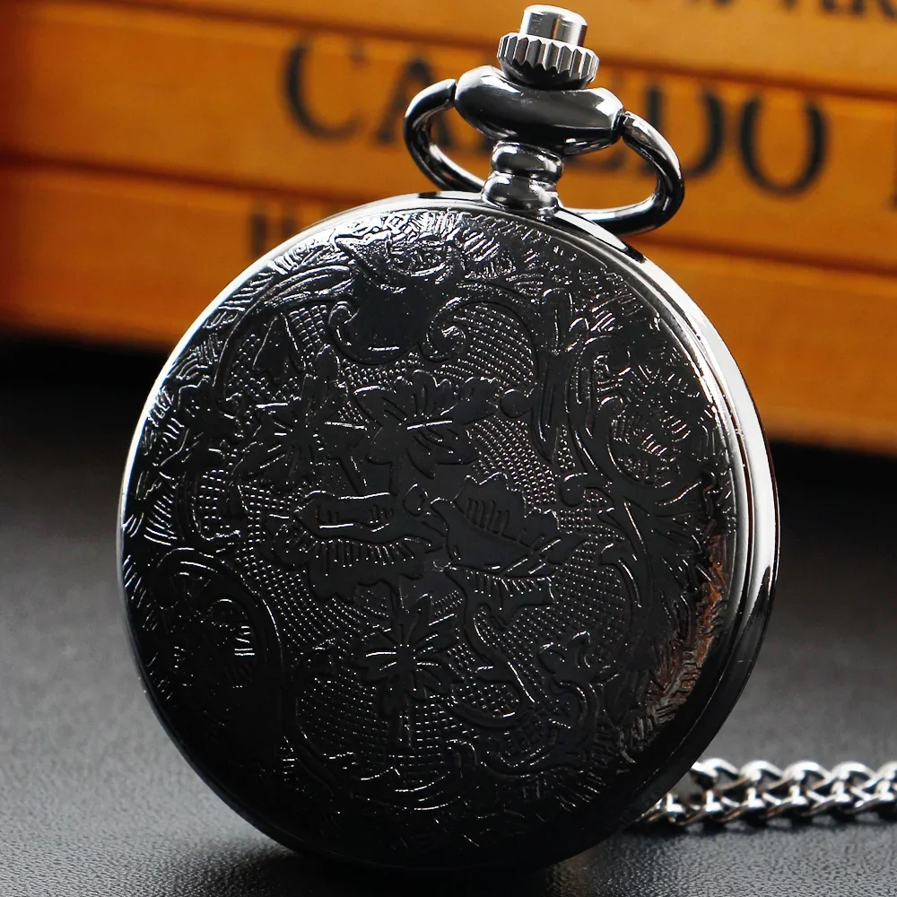 Orologio da tasca vintage in rame con apertura a scatto, collana con ciondolo al quarzo, elegante orologio stile Steampunk, regalo perfetto per uomini e donne