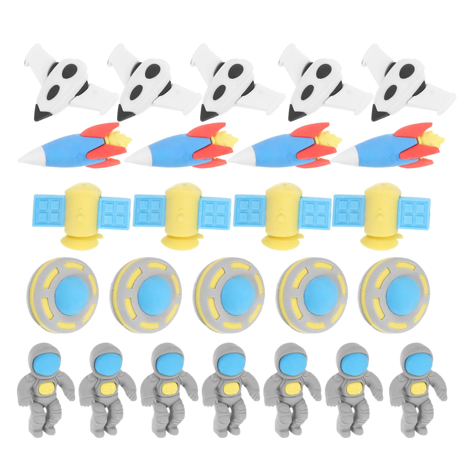 

50 шт. ластиков на космическую тематику, мини-ластик для карандашей с мультяшными спутниками, ракетами, космонавтами, для поощрения в учебе и наград