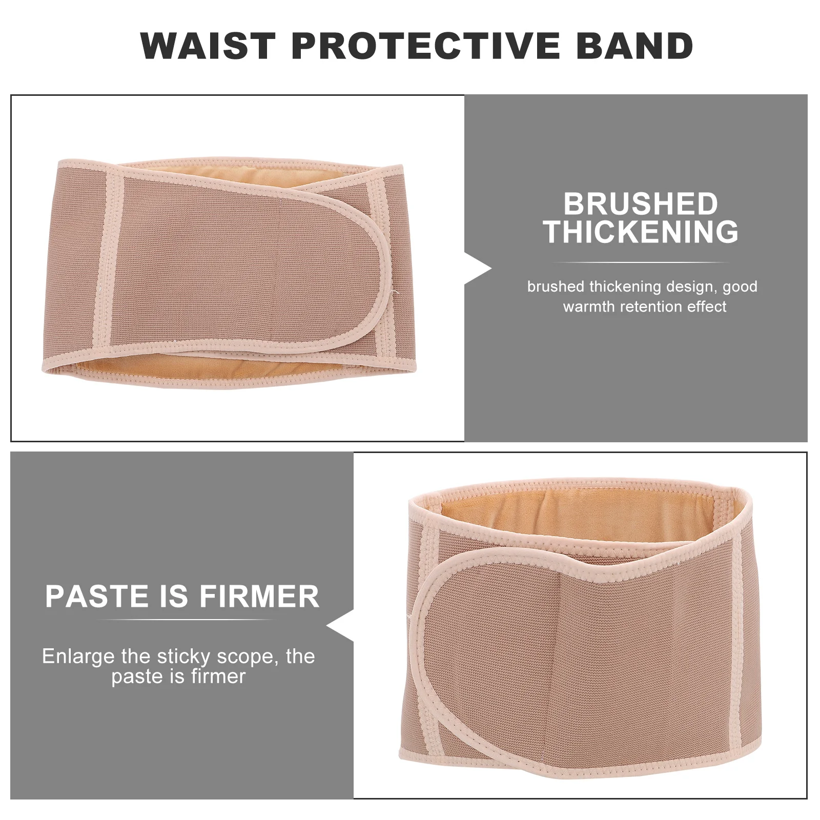 

Warm Fleece Waist Belt For Back Pain Relief Adjustable Lumbar Support Winter Waistband Breathable Waist Protector