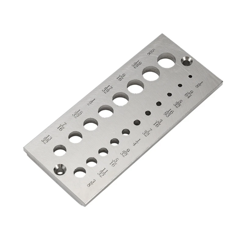 Y1UU 19 Holes Steel Dowel Plate Dowel Maker Plate Dowel Steel Plate for Woodworking