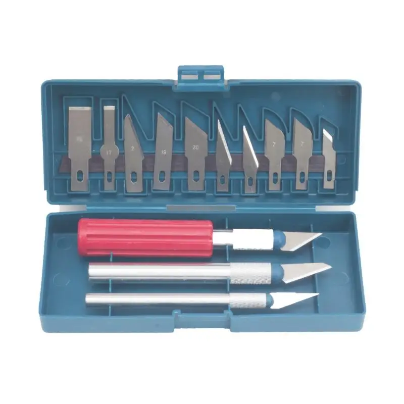 13-Piece Multi-Function Cutter Engraving Craft Knives Set With Storage Case Assorted Blades For DIY And Craft Projects