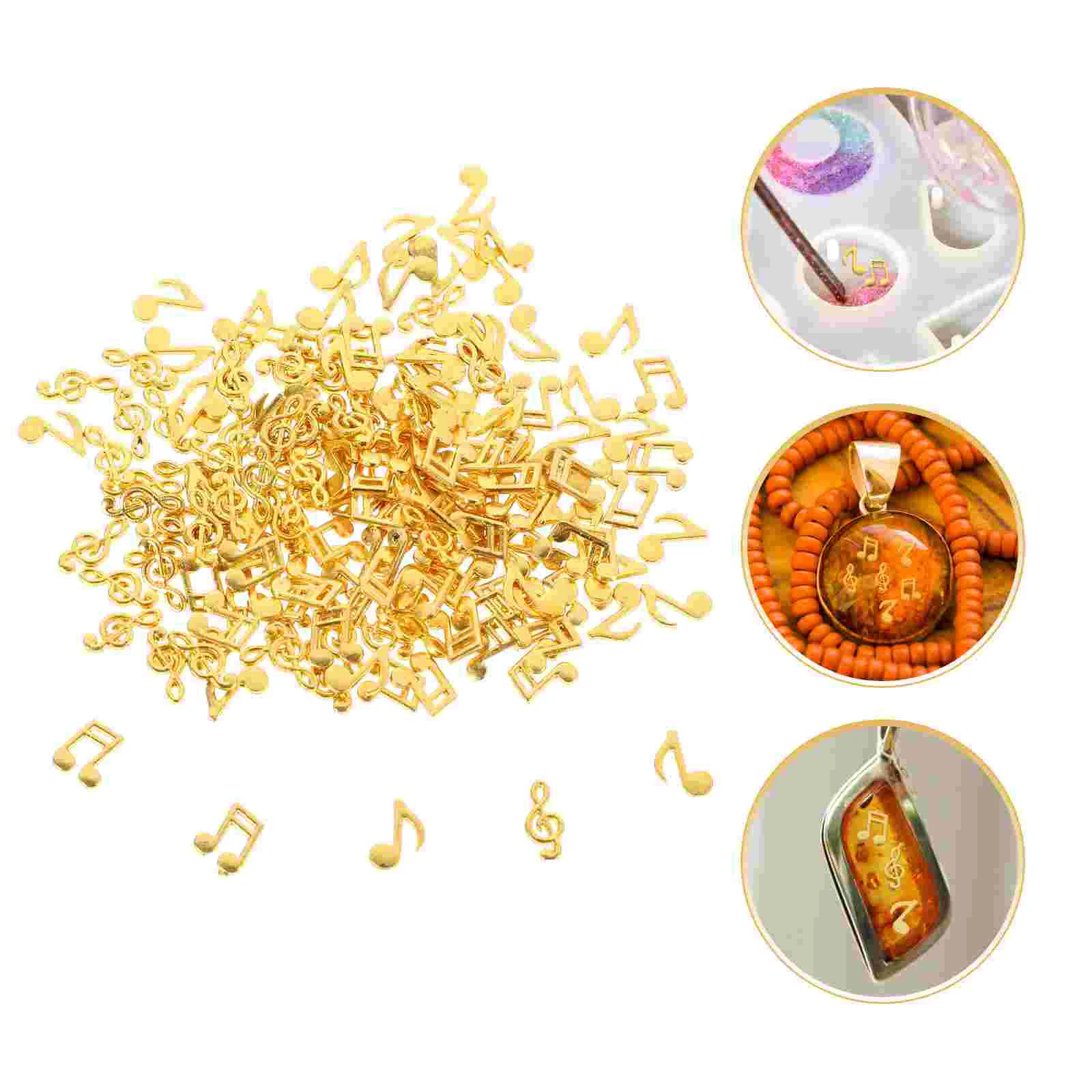 

150 Pcs Note Filler Alloy Epoxy Resin Fillers Supply DIY Jewelry Making Filling Metal Charm Musical Material Materials