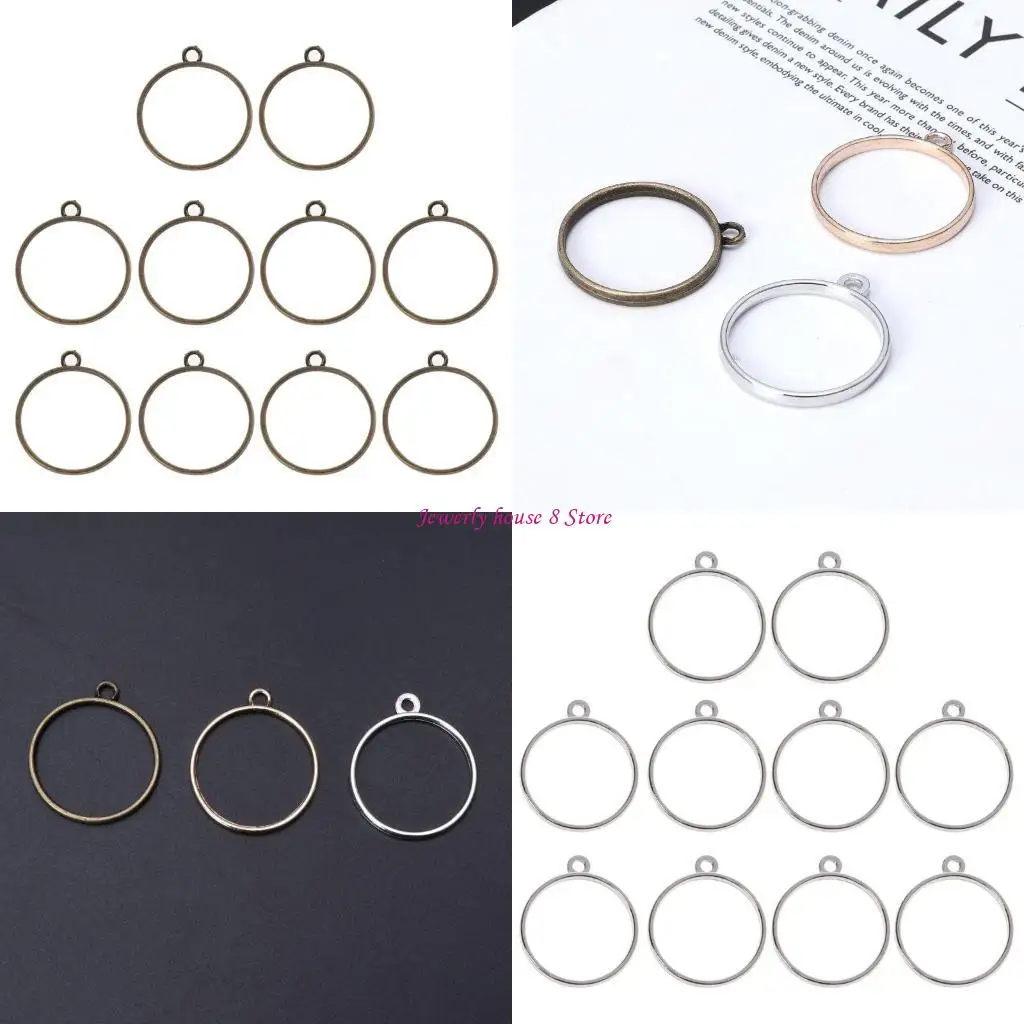 

10 шт. круглая подвеска, пустая рамка, смоляная рамка, заготовки, лотки для изготовления ювелирных изделий своими руками
