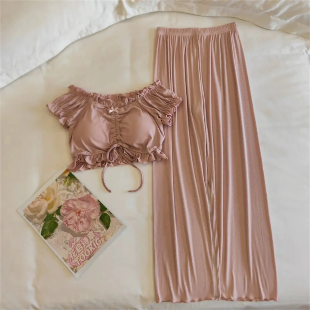 Modal Nightwear for Woman Pajamas Summer Pyjama Femmes Sexy Women's Suit Set Nighty 2 Pcs Sleepwear Pijama Night Wear Female