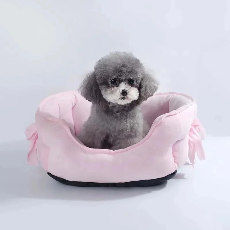 Super Cute Cute Pet Litter Cattery Dog Soft and Comfortable High Elastic PP Cotton Wool Dog Bed Small Dog Sofa for All Seasons