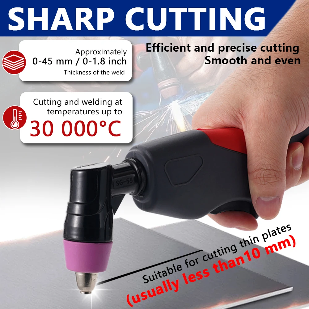 

Пальник AG60 SG55 Пистолет для плазменной резки с пилотной дугой/без плазменной горелки 60A Плазменный резак с воздушным охлаждением