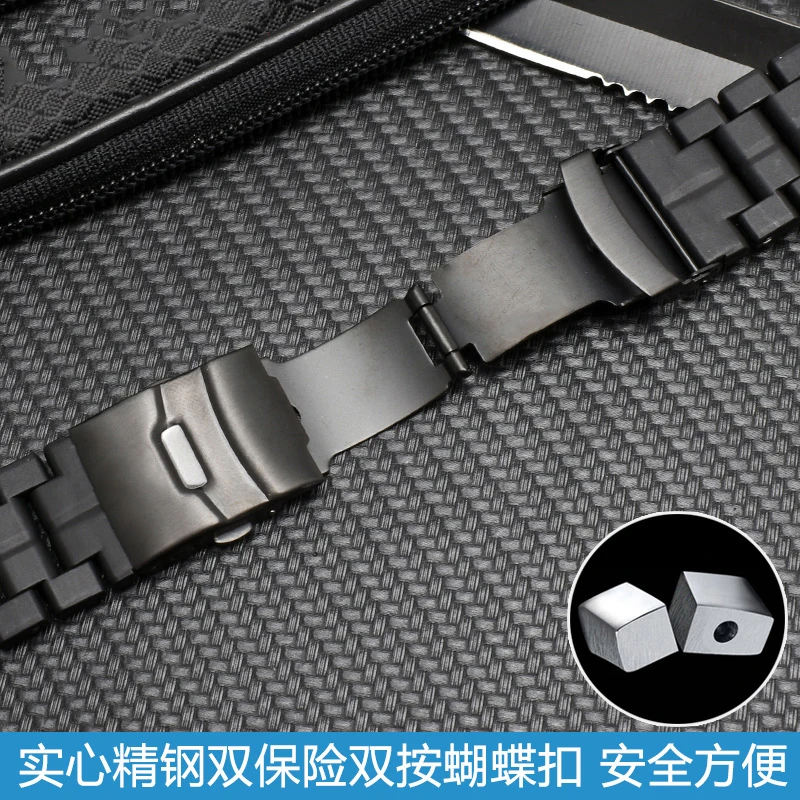 23MM  Plastic Fiber Watch Band For Luminox Watch Strap 3050 3051 3080 3150 8800 Watchband Black Double Safety Buckle accessories