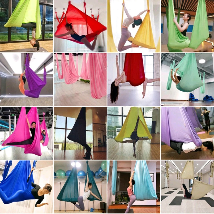 سعر المصنع بالجملة قوي نسيج الحرير المضاد للجاذبية أرجوحة اليوغا الجوية اليوغا سوينغ الوقوف #6
