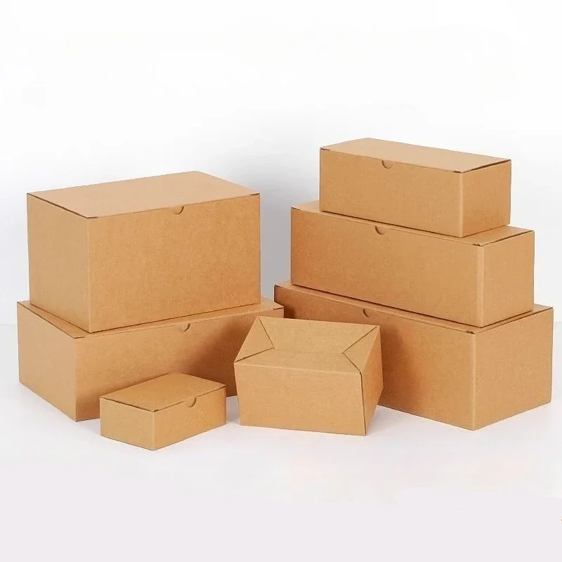 20pcs/lot Folding Corrugated Paper Box Mailing Shipping Gift Box Cardboard For Business Shipping Express Packaging Box