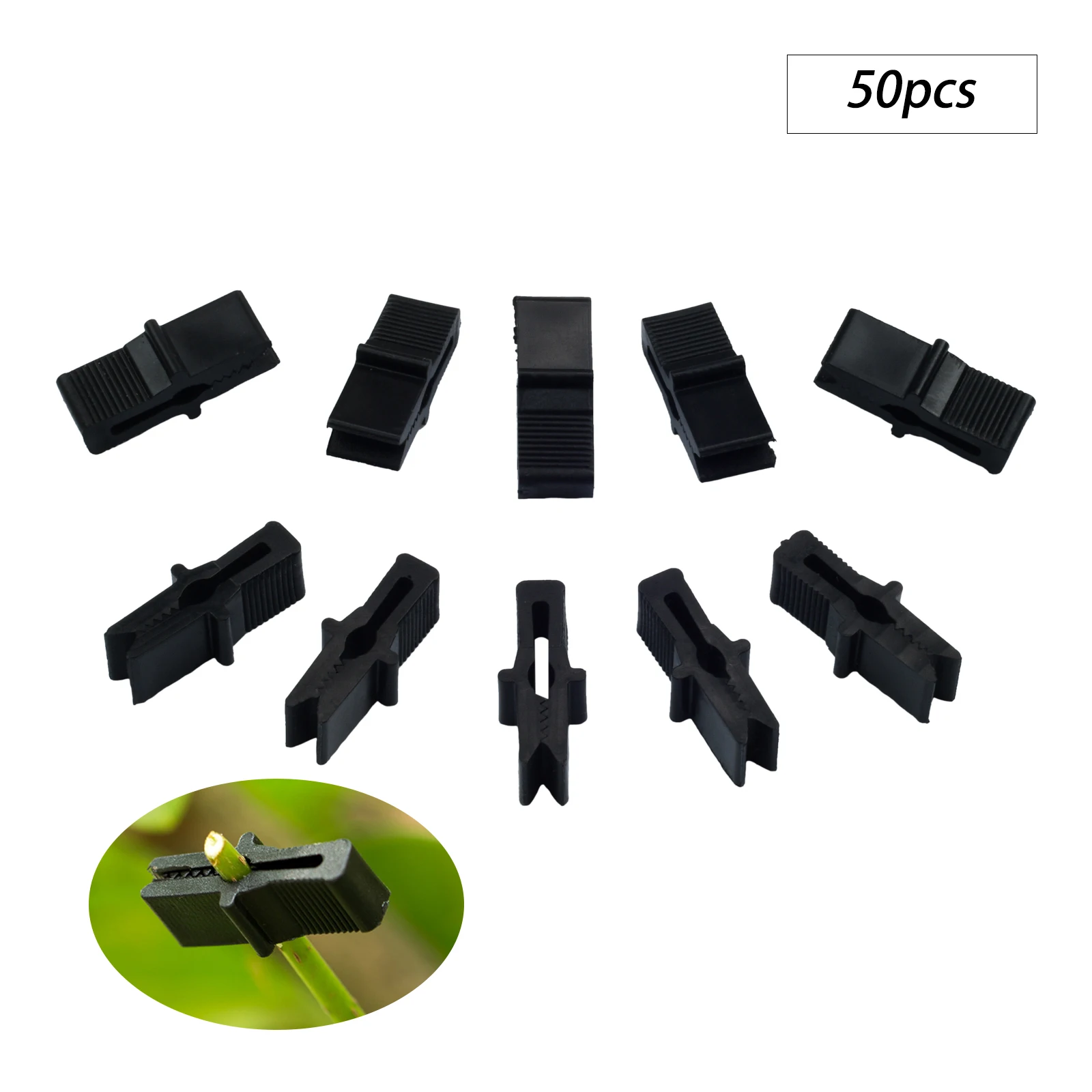 

50 Pcs Black Film Fixing Clip Plastic Resistant to Sunlight and Rain Greenhouse Clamp 26 x10.5mm for Fastening Film Sliding Clip