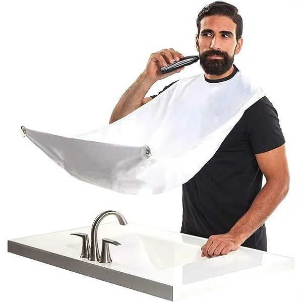 

Men's style beard shaving transparent suction cup shaving apron trimming style