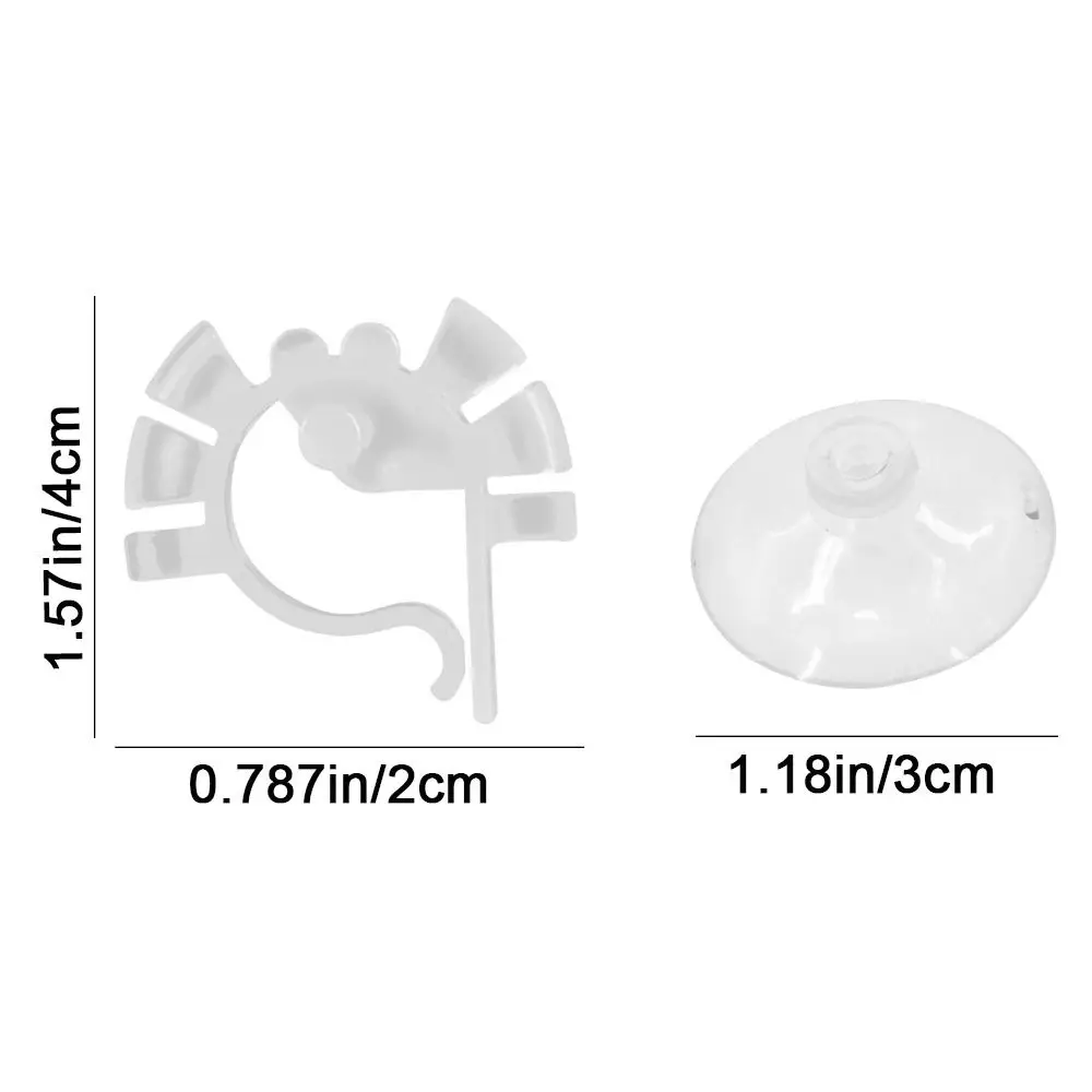 20 قطعة خزان الأسماك البلاستيكية خرطوم المشبك بقوة عقد جدار تصاعد حوض السمك أنبوب المياه حامل مع شفط كأس خرطوم الترشيح قوس