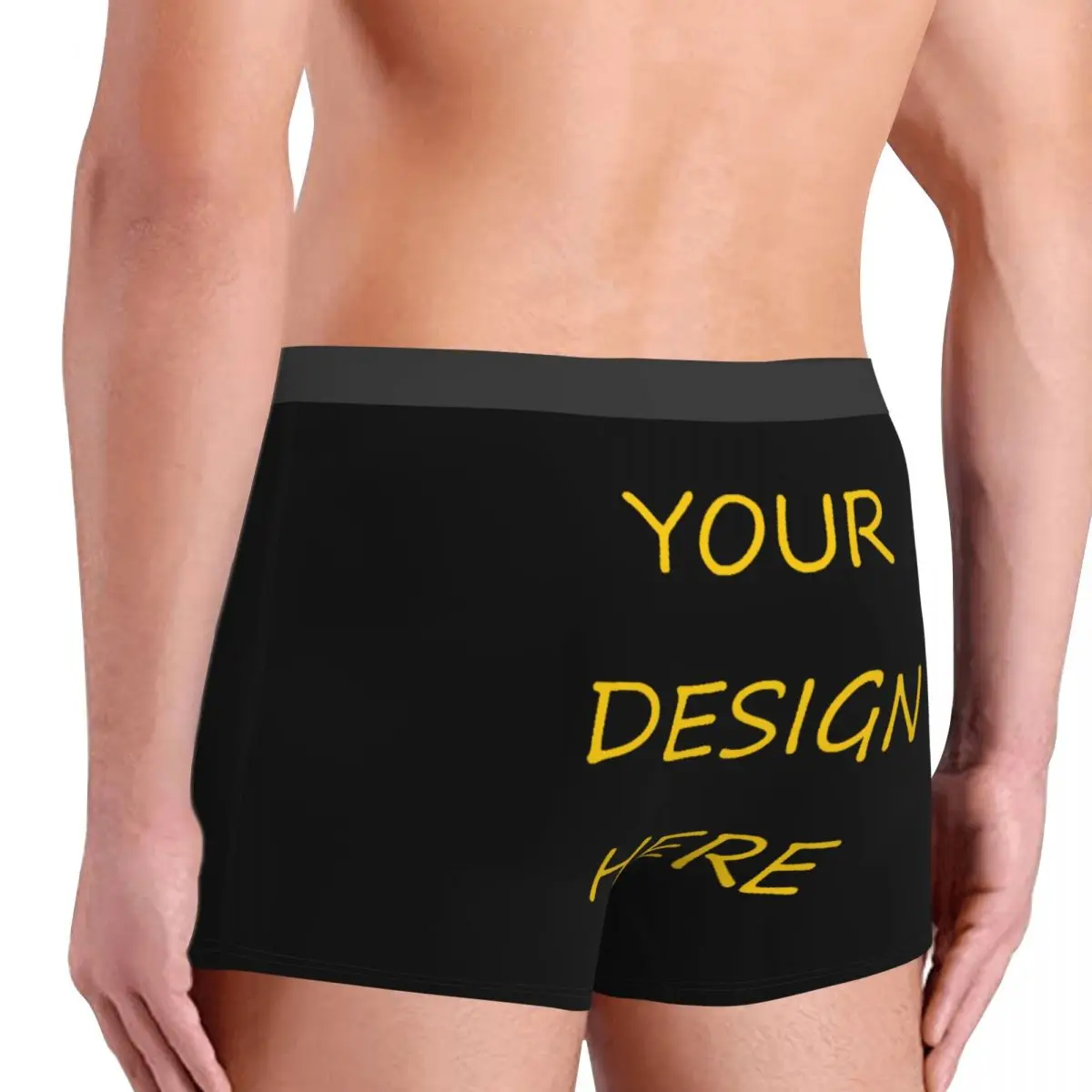 Custom Your Photo Logo Text Print Underwear Men Stretch Your Design Here DIY Boxer Briefs Shorts Panties Soft Underpants