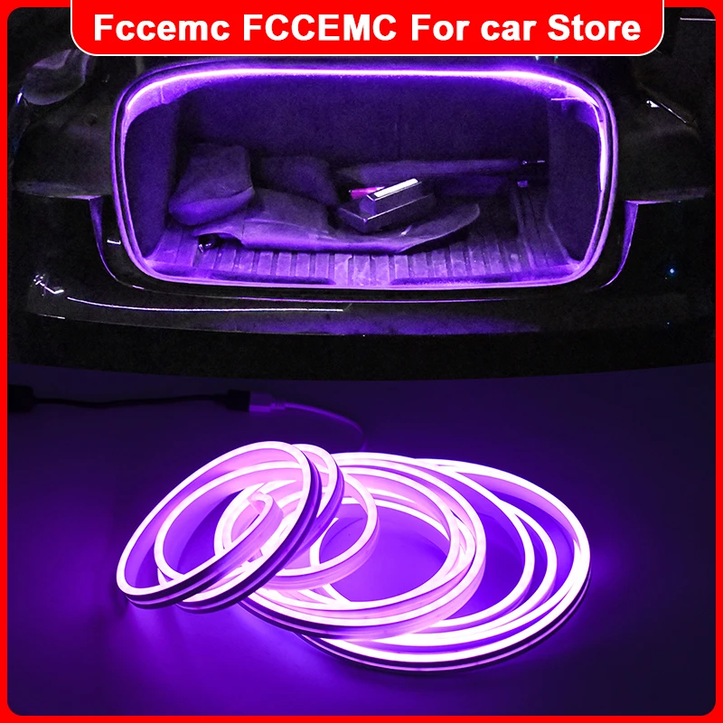 

RGB Car Rear Trunk Brighten LED Strip 5M Multifunctional for Waterproof Flexible Light APP control connector Plug & Play 12V