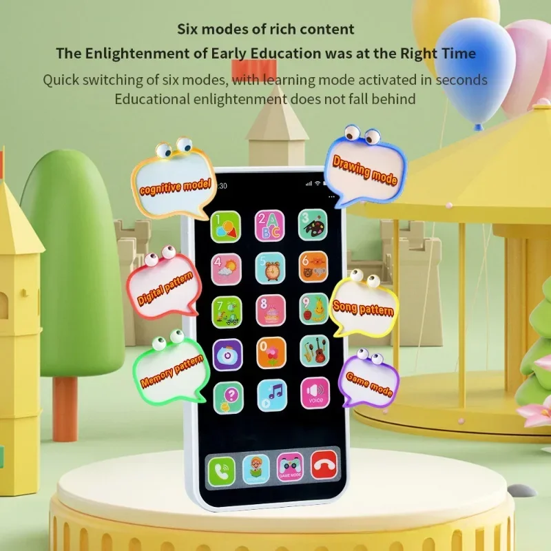 Children Multi-mode Touchscreen Simulation Iphone Model Early Education Toys Mobile Phone Music Phone  Intellectual Development