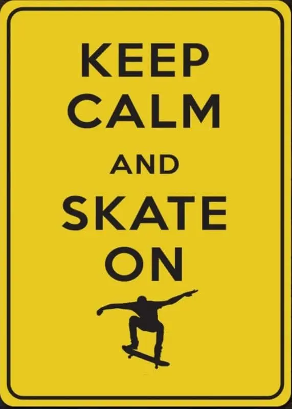 Keep Calm Skate On Sign, Skating Room Decor, Sign For Skaters, Home Lovers, Qu