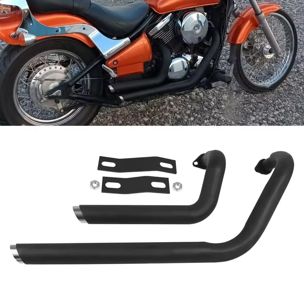 Sistema de Escape em Aço Inoxidável para Kawasaki VULCAN S VULCAN 900 S, Kit de Tubos, Silenciadores Removíveis EN900 VN900 S900 EN900d