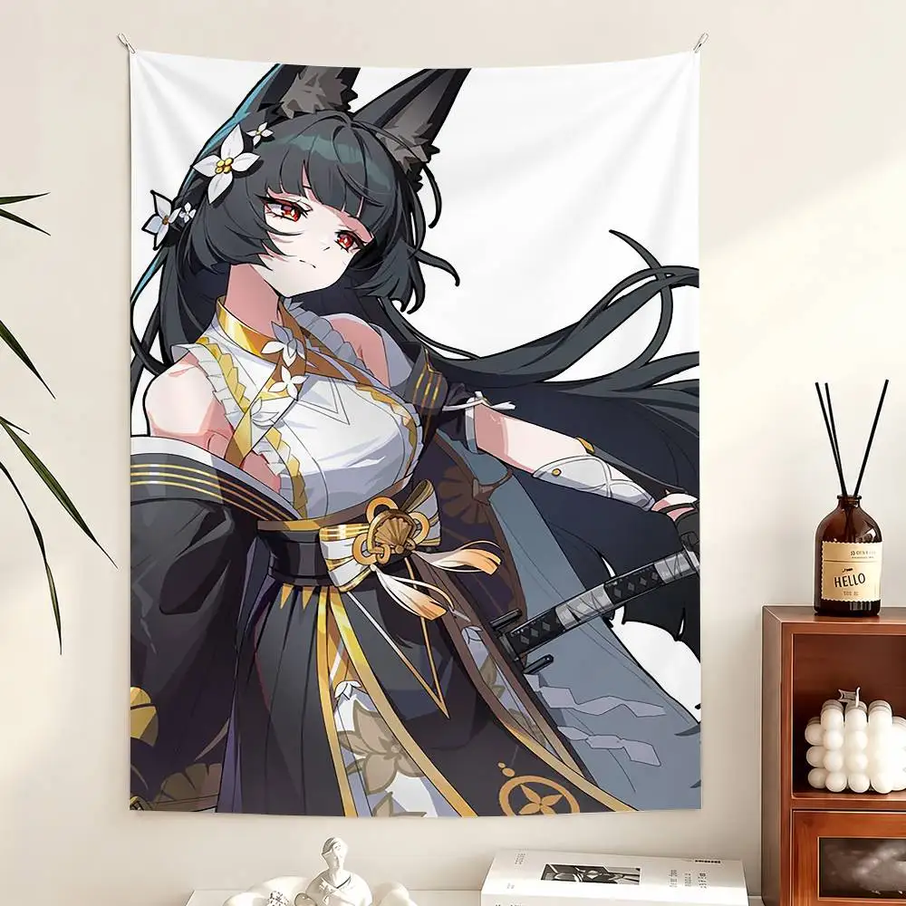 Zenless Zone Zero Hoshimi Miyabi Flags Wall Hanging Background Art Banner for Bedroom Home Outdoor