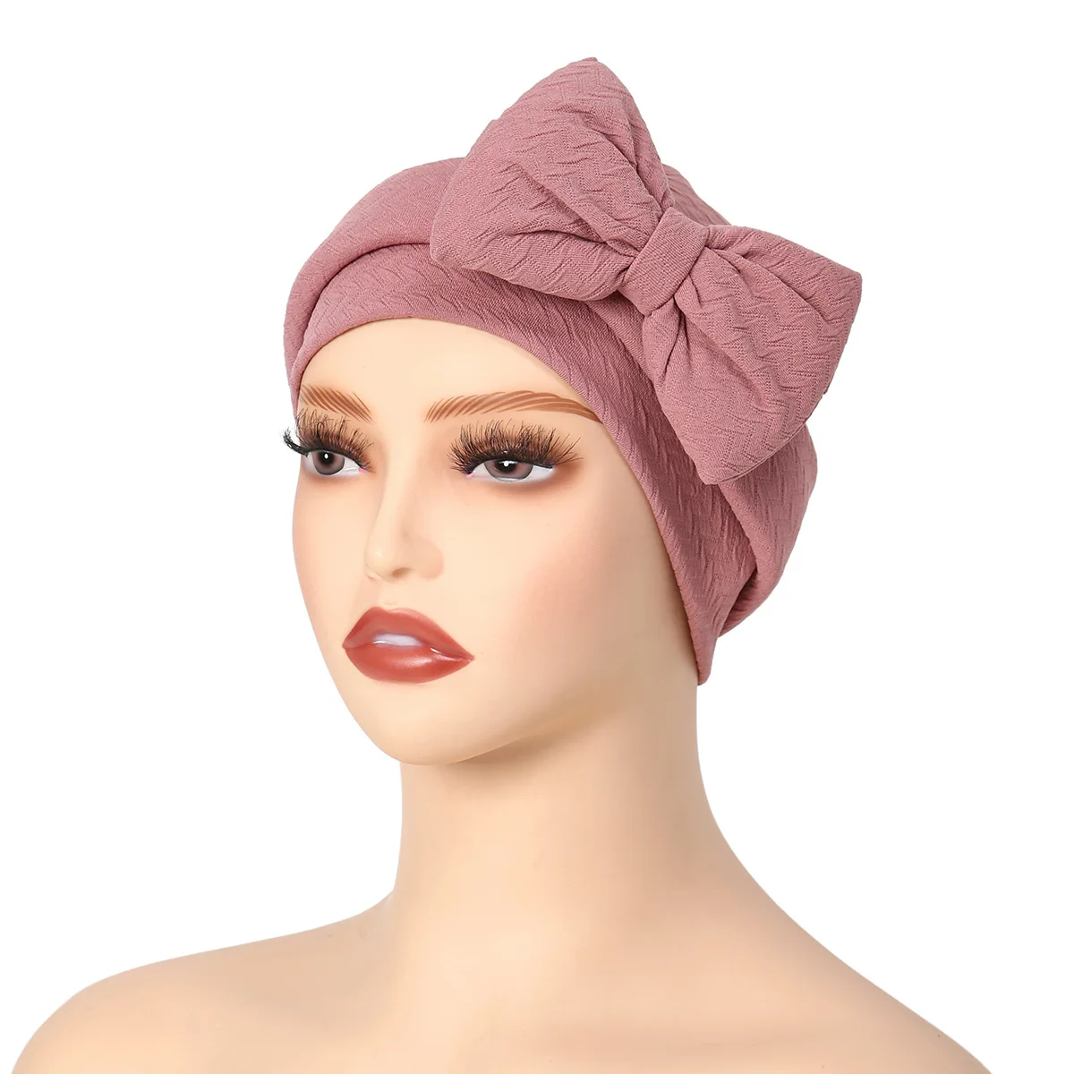 Indische Hut Bowknot Turban Frauen Muslimischen Hijab Stretch Chemo Kappe Haarausfall Kopf Schal Wrap Mützen Motorhaube Headwear Turbante Mujer