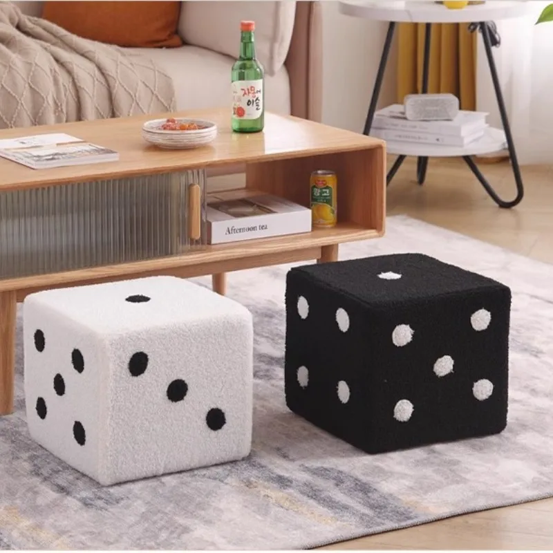 Creative shoe changing stool modern style dice Rubik\'s cube stool entrance creative shoe changing living room sofa stool