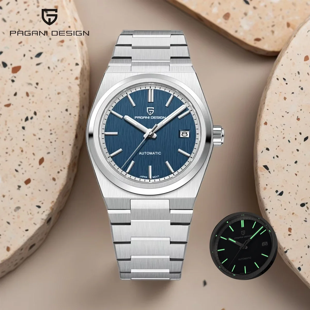 

Pagani Design 2025 New 8215 Men's Automatic Mechanical Watch Sapphire Stainless Steel Waterproof 10Bar Luminous C3 Reloj Hombre