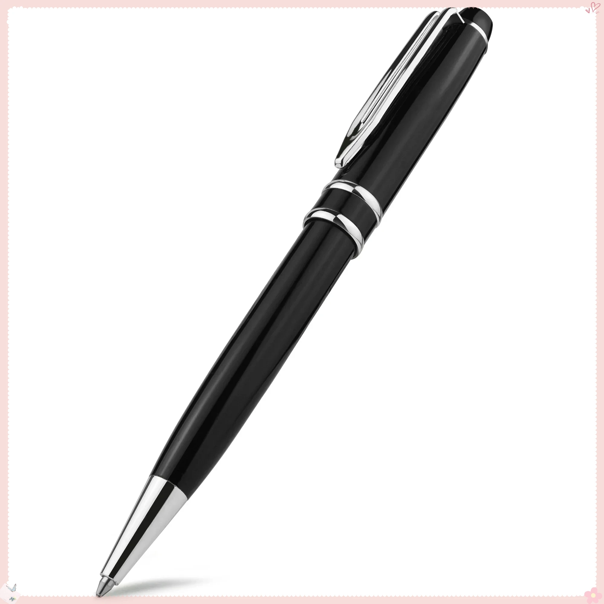 STONEGO Capless Roller Ballpoint Pen Black Gel Ink 1.0mm Medium Point Smooth Writing Signature Pens