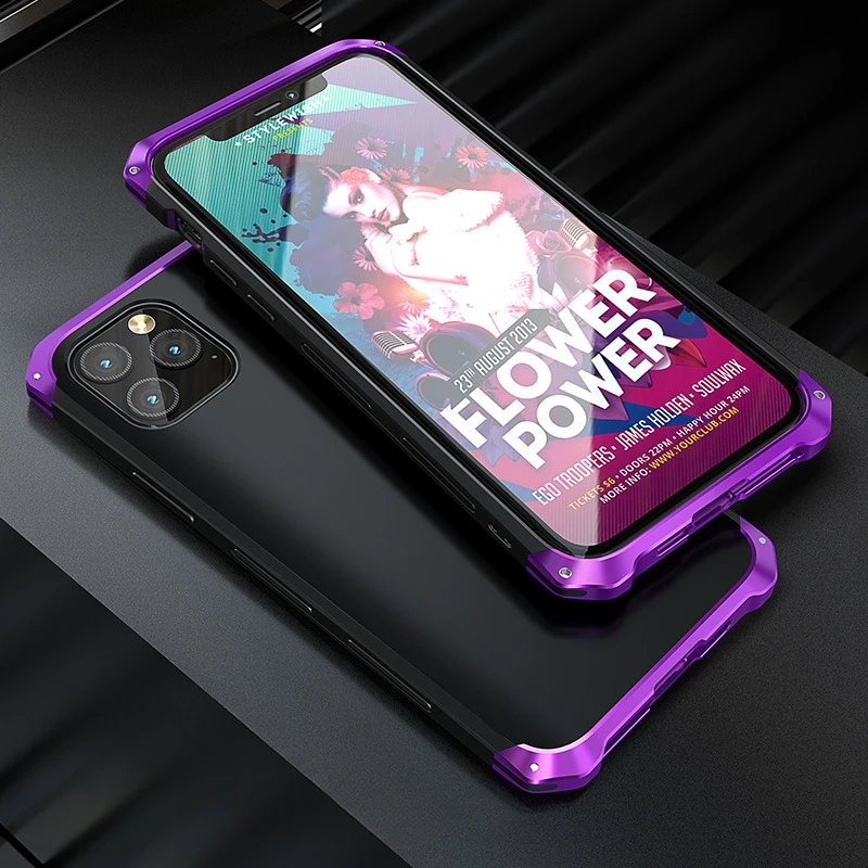 

Hot All-inclusive Hard Shell For iPhone 11 Pro Max iPhone11 11promax XR XS X 8 7 Plus Case Metal Frame PC Back Cover