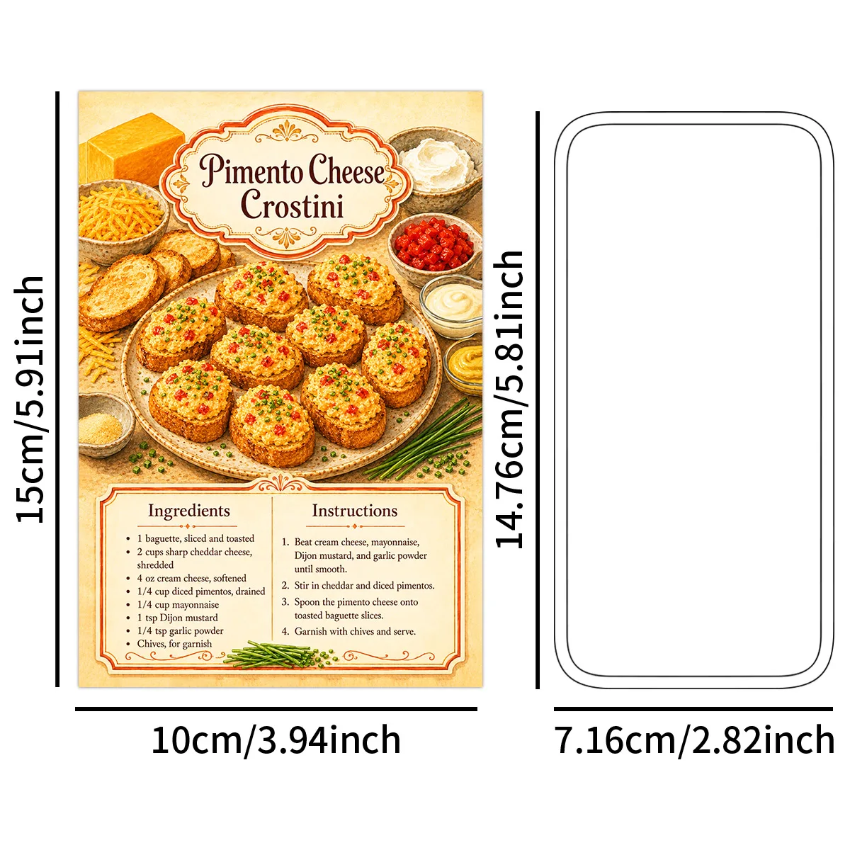 20枚のヴィンテージ前菜レシピポストカード、おいしいスナック - Food Snacks Gifts のレビューと価格