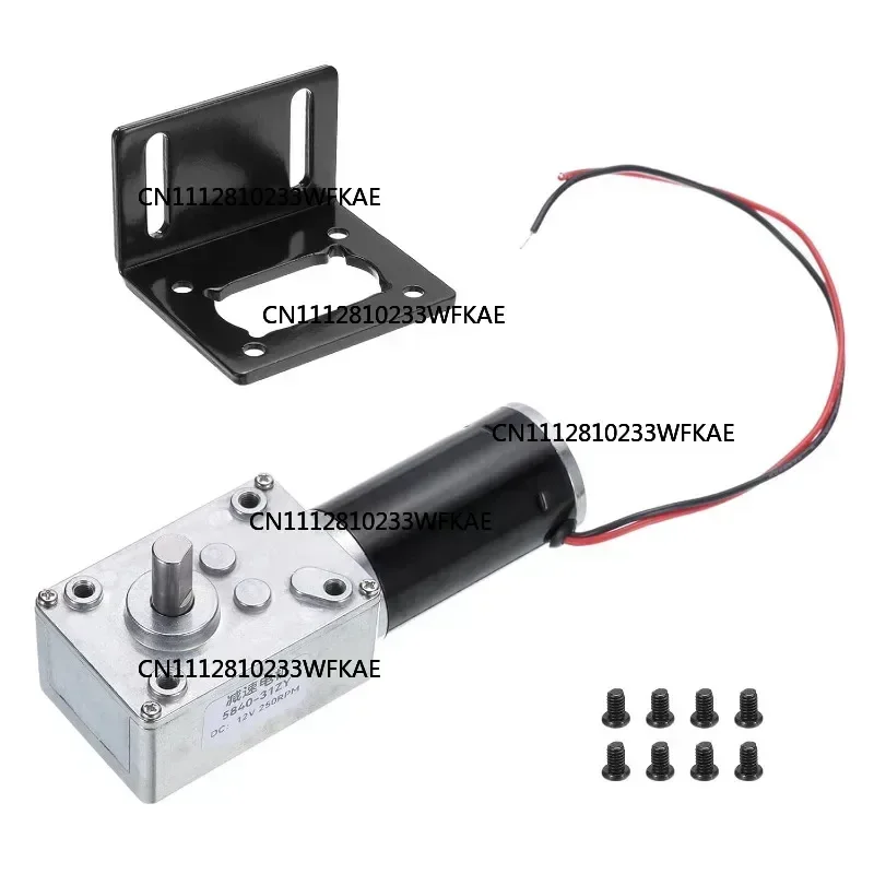 5840-31ZY Worm Gear DC Gear Motor 12v24v 7RPM-470RPM Adjustable Speed Reverse Self-Locking High Torque Double Shaft Gear Motor