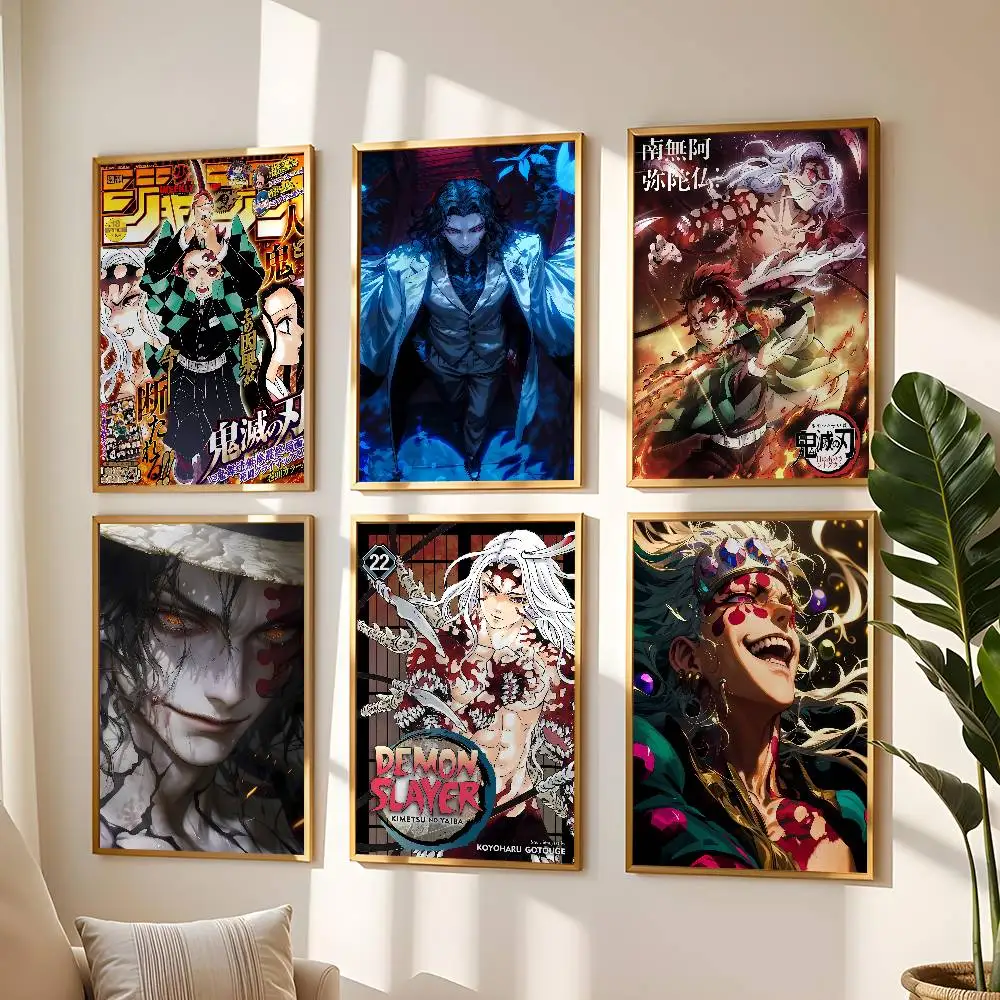 Demon Slayer Kibutsuji Muzan Anime Poster High Quality Print Waterproof Wall Art Sticker For Bar Living Room Decor Gift
