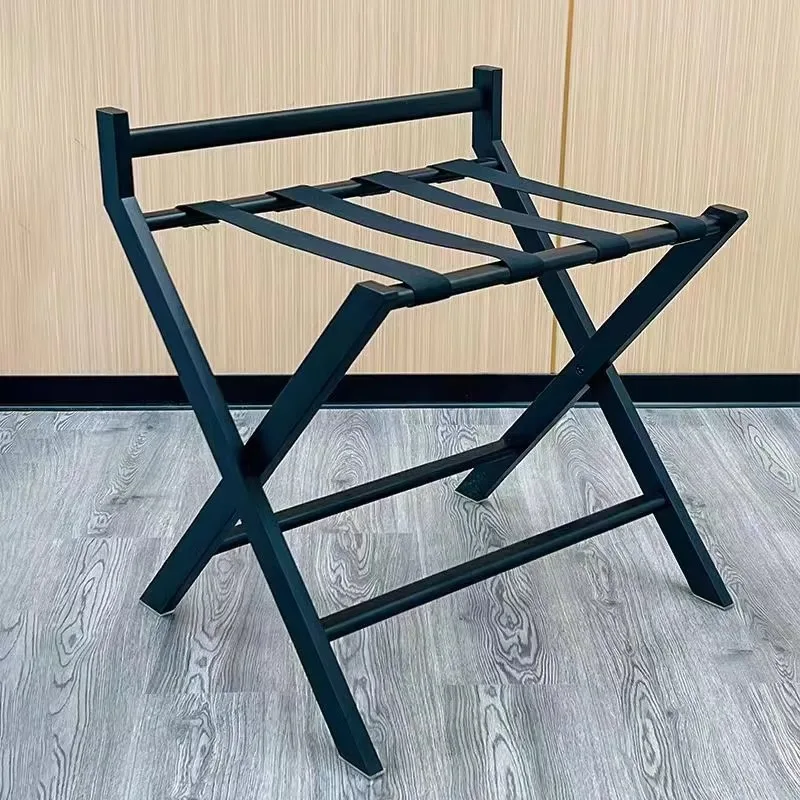 Folding Wooden Luggage Rack Multifunctional Bamboo Wooden Suitcase Stand Hotel Bedroom Foldable Bamboo Luggage Rack