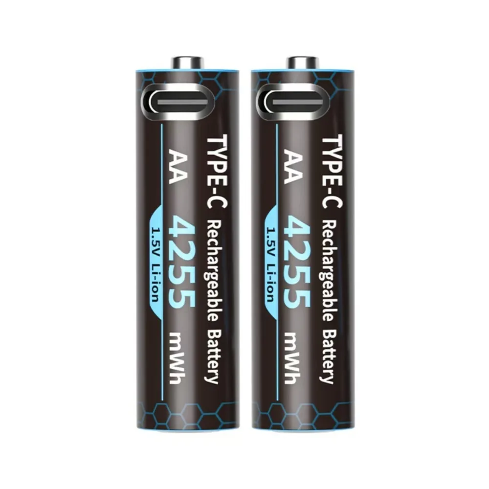 Akumulator litowy AA 1,5V 4255mWh z portem USB typu C do pilota zdalnego sterowania, bateria do zabawek z kablem ładującym — zdjęcie produktu 5