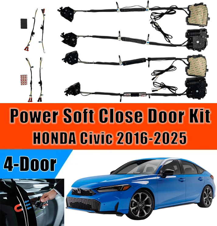 Xcar for Honda Civic 2016-2025 Car OEM Automatic Soft Close Door Electric Suction Kit Auto Power Closing