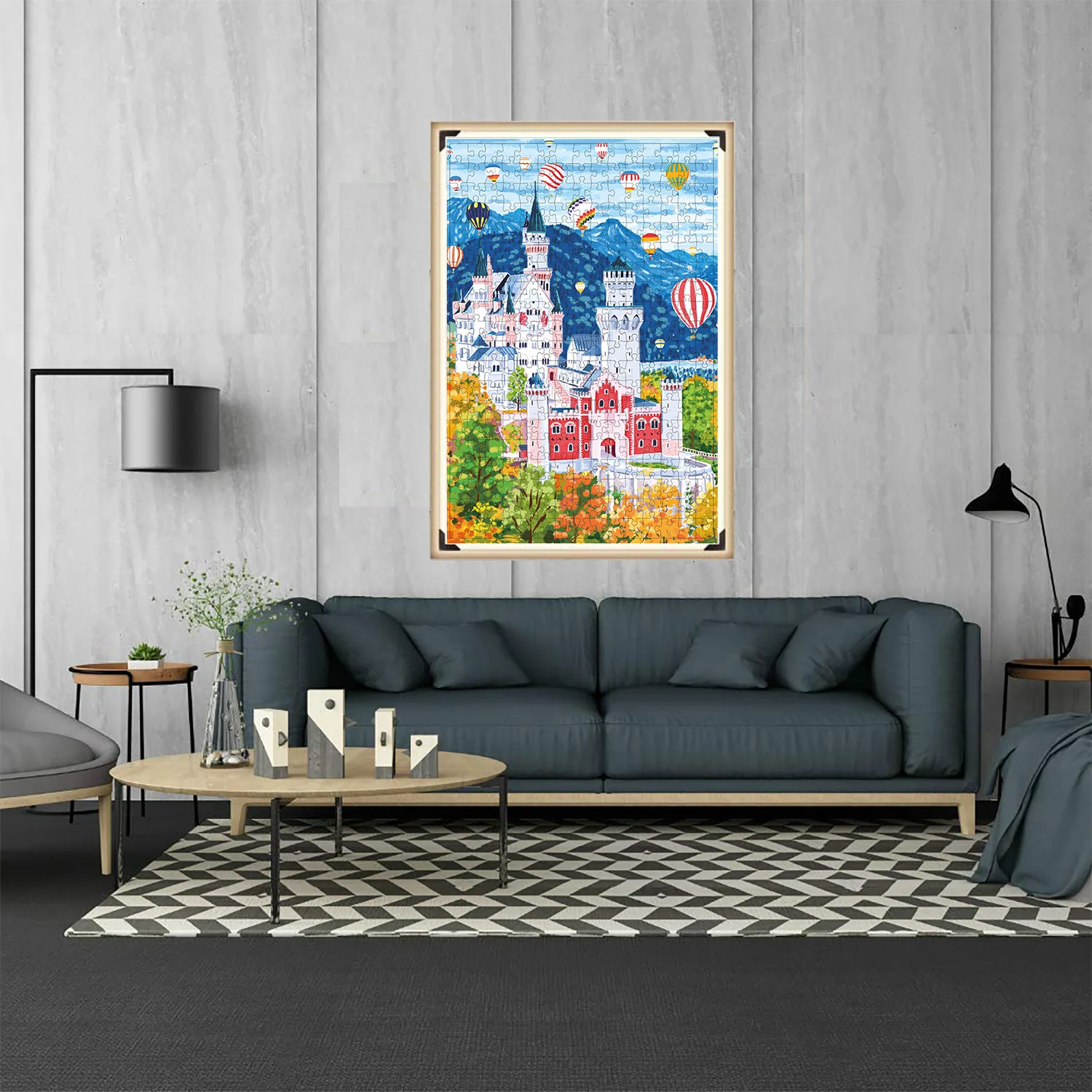 จิ๊กซอว์ภาพวิวปราสาท 300 ชิ้น วัสดุกำมะหยี่ สำหรับผู้ใหญ่ ตกแต่งบ้าน เกมสนุกสำหรับครอบครัว ของเล่นเสริมพัฒนาการสำหรับเด็ก