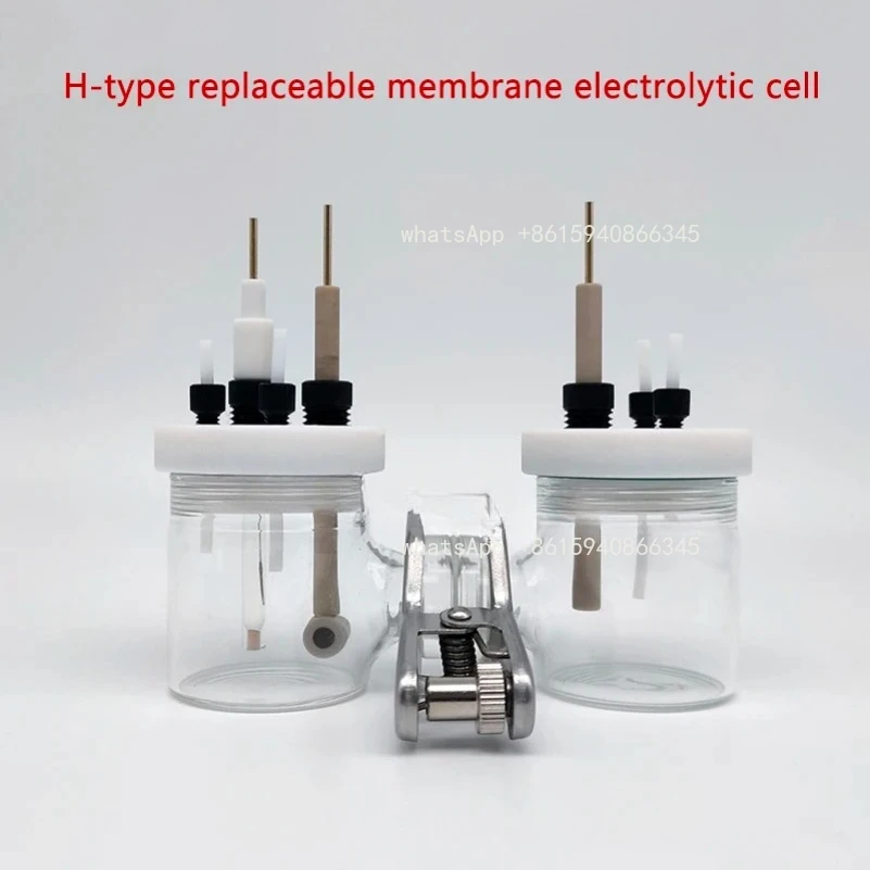 H-type Sealed Two-compartment Electrolytic Cell 10-500ml Three Electrode Exchangeable Ion-exchange Membrane Electrochemical Cell