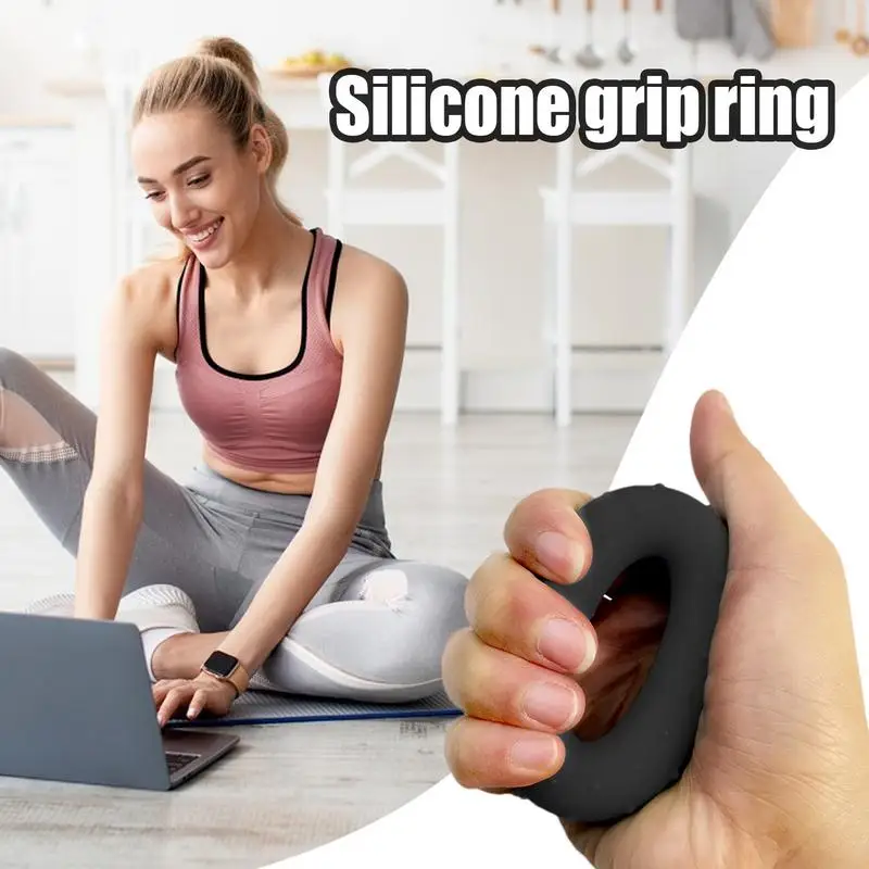 Hand Workout Ring Muscle Strengthening Training Tool Silicone Finger Strength Trainer Palm Traininer Enhanced Finger Dexterity